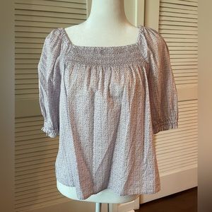 Lavender Purple Flowy Floral Blouse